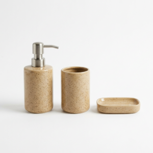 Modern ceramic bathroom accessory set