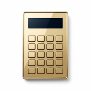 Gold-mirror acrylic calculator