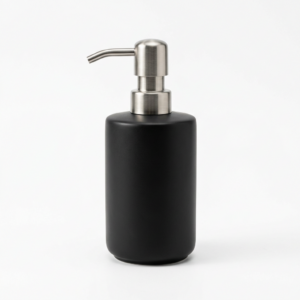 Black ceramic soap dispenser