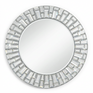 Crystal-style framed wall mirror