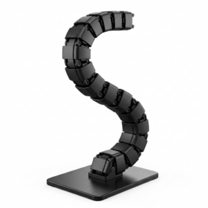 Cable-management spine for a height-adjustable desk