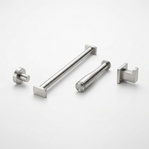 Stainless-steel bathroom fittings set
