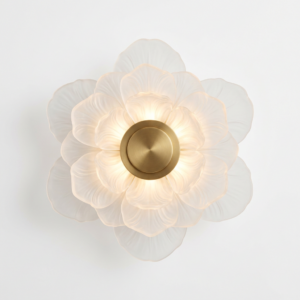 Flower-shaped wall light