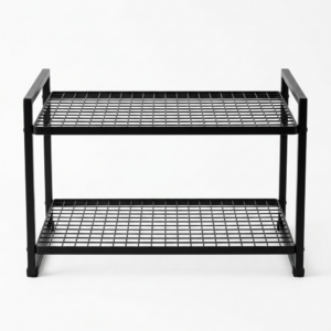 Metal kitchen counter storage rack