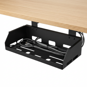 Under-desk cable-management tray